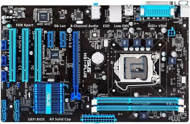 Main image of ASUS H61-PLUS LGA 1155 Intel H61 DDR3 16GB ATX Motherboard