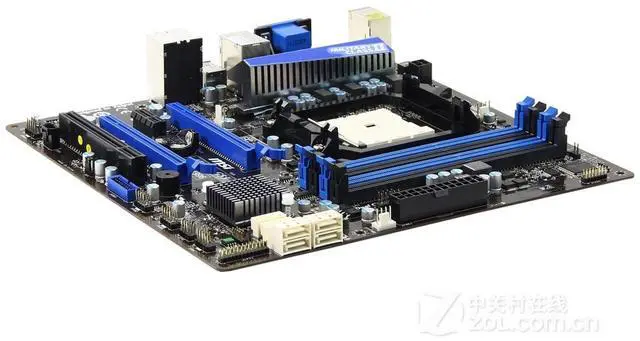 Alt view image 3 of 4 - MSI A75MA-G55 AMD A75 Socket FM1 DDR3 32GB Micro ATX Motherboard