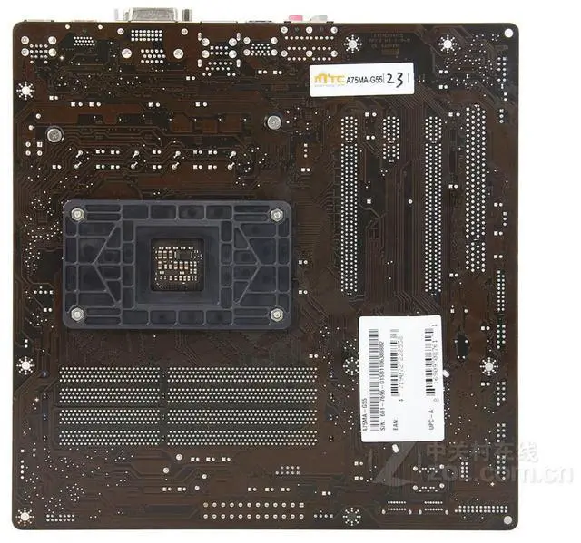 Alt view image 2 of 4 - MSI A75MA-G55 AMD A75 Socket FM1 DDR3 32GB Micro ATX Motherboard