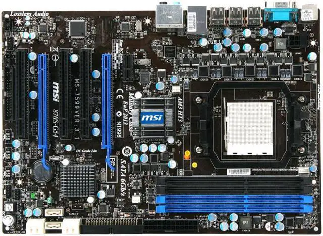 Main image of MSI 870S-G54 AMD 870 Socket AM3 DDR3 16GB ATX Motherboard