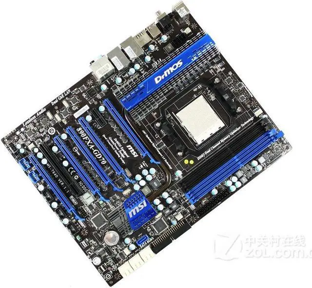 Alt view image 3 of 4 - MSI 890FXA-GD70 AMD 890FX Socket AM3 DDR3 32GB ATX Motherboard