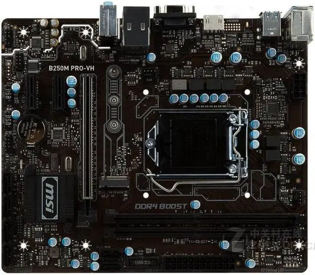 Main image of MSI B250M PRO-VH Intel B250 LGA 1151 DDR4 32GB Micro ATX Motherboard