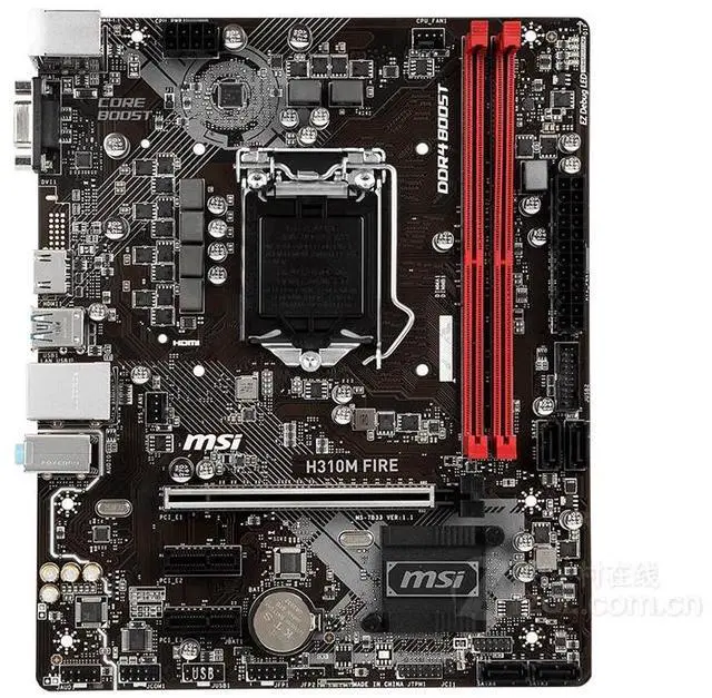 Alt view image 2 of 4 - MSI H310M FIRE Intel H310 LGA 1151 DDR4 32GB Micro ATX Motherboard