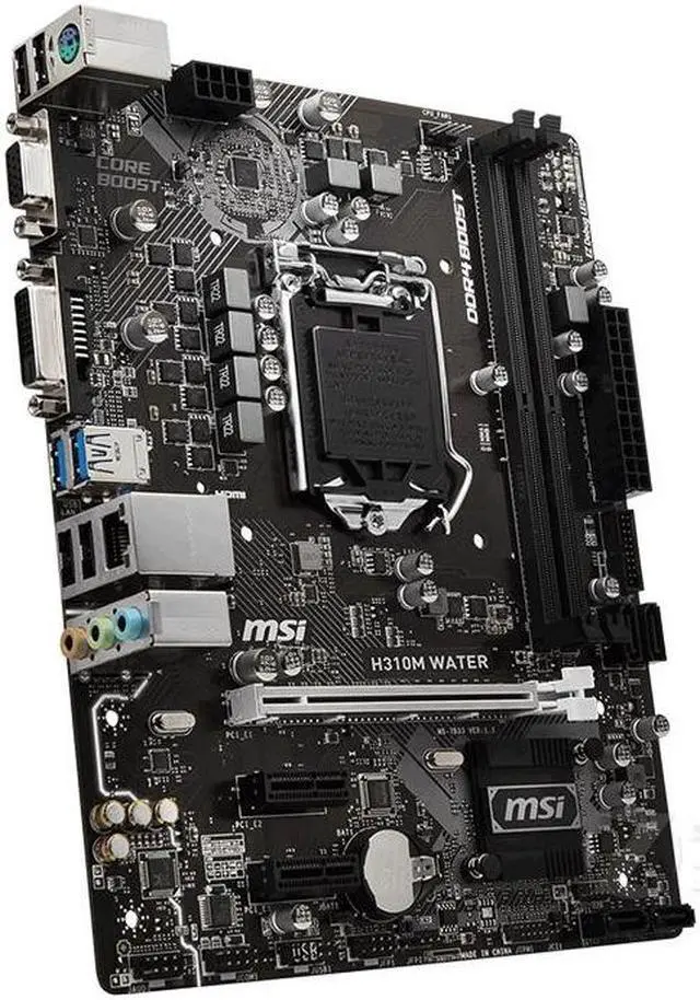 Alt view image 2 of 4 - MSI H310M WATER Intel H310 LGA 1151 DDR4 32GB Micro ATX Motherboard
