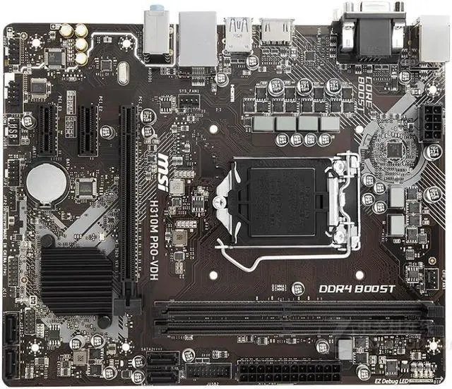 Main image of MSI H310M PRO-VDH Intel H310 LGA 1151 DDR4 32GB Micro ATX Motherboard