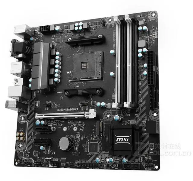 Alt view image 2 of 4 - MSI B350M BAZOOKA AMD B350 Socket AM4 DDR4 64GB Micro ATX Motherboard