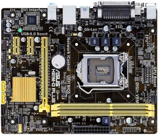 Main image of ASUS H81M-D PLUS LGA 1150 Intel H81 DDR3 16GB Micro ATX Motherboard