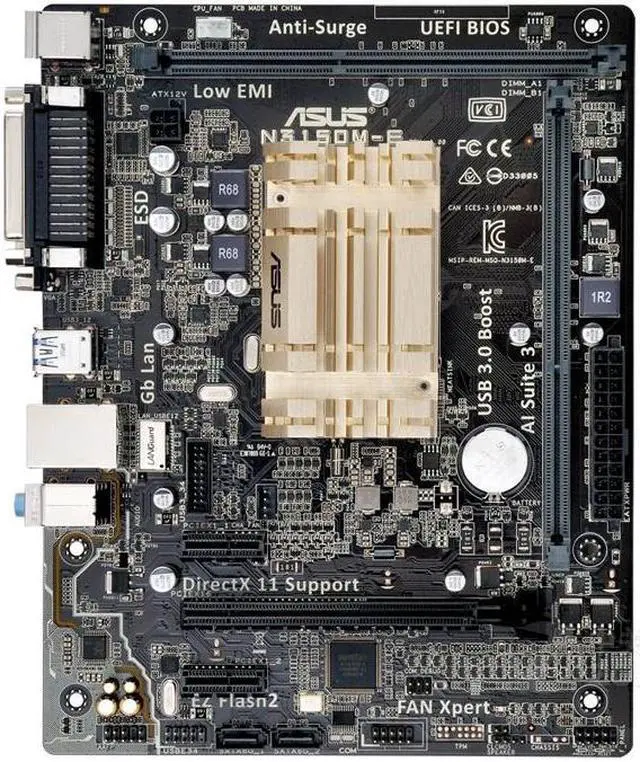 Alt view image 2 of 4 - ASUS N3150M-E built-in processor DDR3 8GB Micro ATX Motherboard