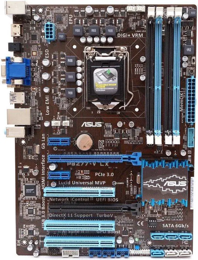 Main image of ASUS P8Z77-V LX LGA 1155 DDR3 32GB ATX Motherboard
