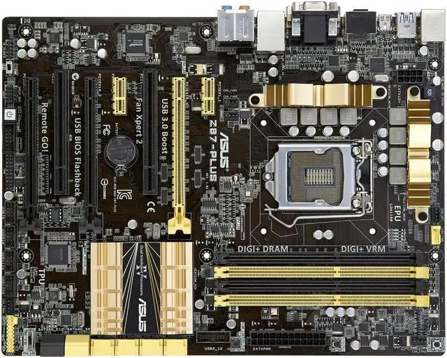 ASUS　Z87-PLUS　LGA1150 Refurbished: ASUS Z87-PLUS LGA 1150 DDR3 32GB ATX