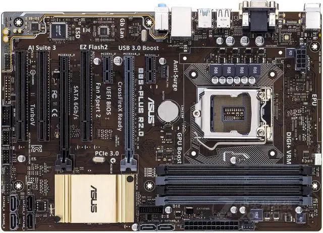 Main image of ASUS B85-PLUS R2.0 LGA 1150 DDR3 32GB ATX Motherboard