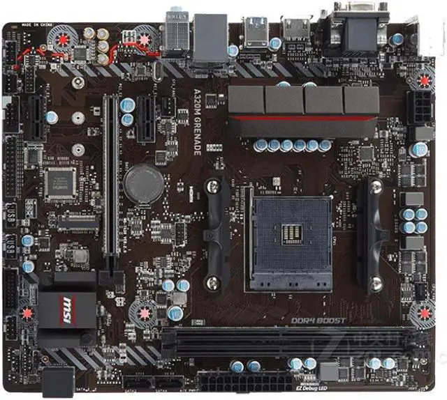 Main image of MSI A320M GRENADE AMD A320 Socket AM4 DDR4 32GB Micro ATX Motherboard