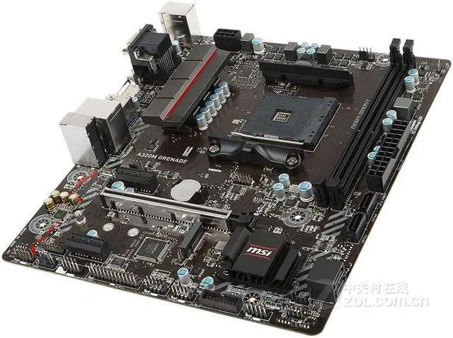 Alt view image 2 of 4 - MSI A320M GRENADE AMD A320 Socket AM4 DDR4 32GB Micro ATX Motherboard