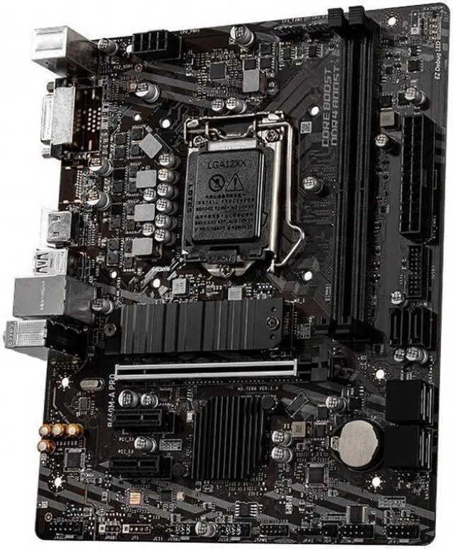 Alt view image 2 of 3 - MSI B460M-A PRO Intel B460 LGA 1200 DDR4 64GB Micro ATX Motherboard