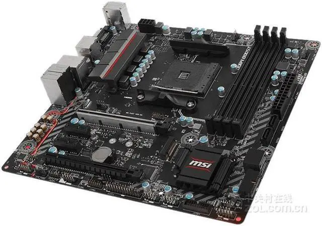 Alt view image 3 of 4 - MSI B350M MORTAR AMD B350 Socket AM4 DDR4 64GB Micro ATX Motherboard