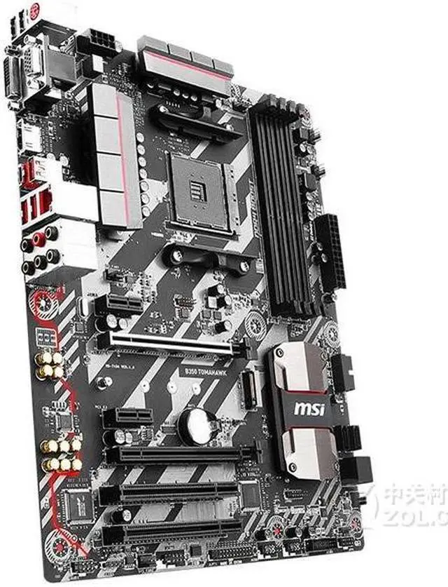 Alt view image 3 of 4 - MSI B350 TOMAHAWK AMD B350 Socket AM4 DDR4 64GB ATX Motherboard