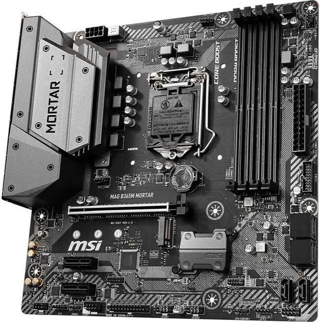 Alt view image 2 of 4 - MSI MAG B365M MORTAR Intel B365 LGA 1151 DDR4 64GB Micro ATX Motherboard
