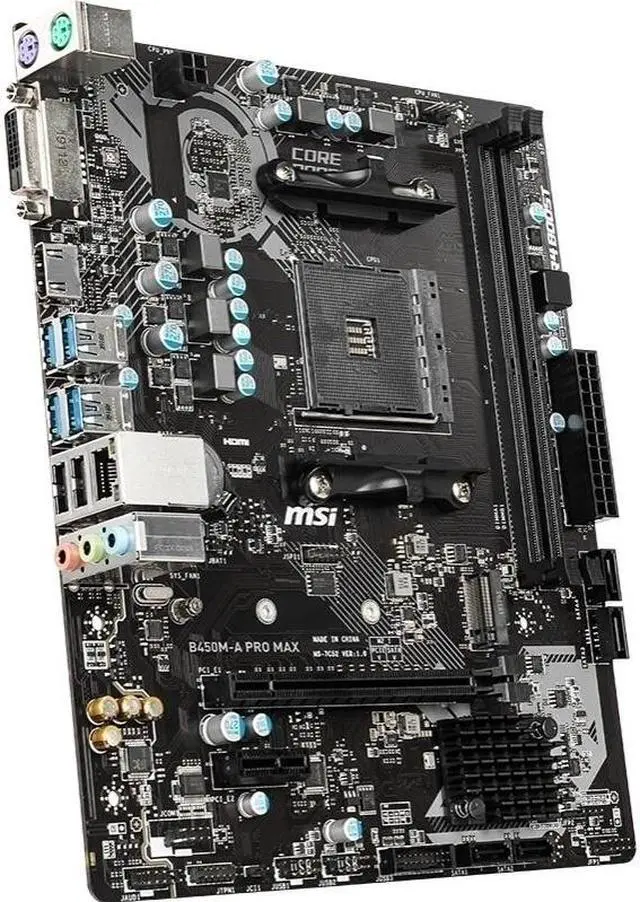 Alt view image 9 of 10 - MSI B450M-A PRO MAX Motherboard B450 Motherboard AM4 Support AMD Ryzen 5 5600g 5600x Cpus DDR4 32G M.2 PCIe 3.0 USB3.2 Micro ATX