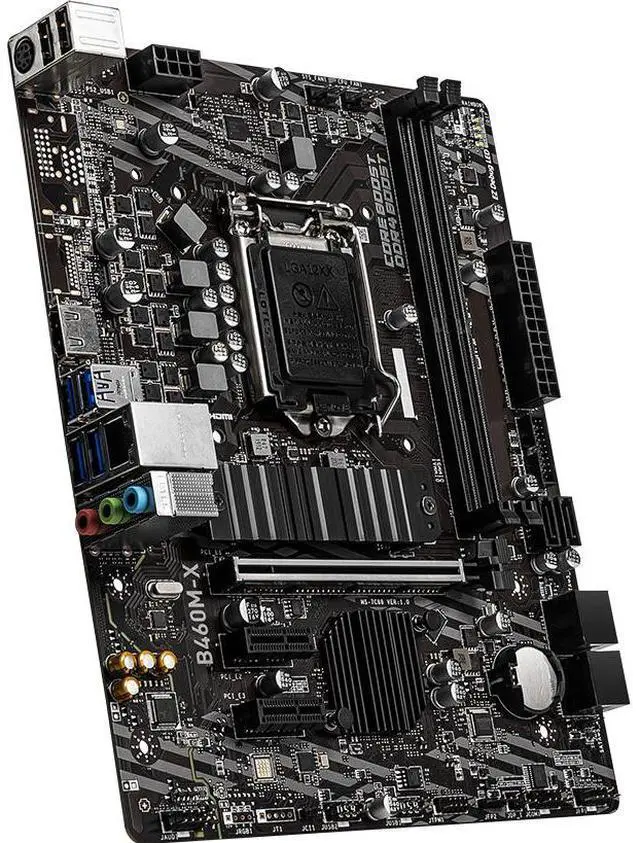 Alt view image 4 of 5 - MSI B460M-X Intel B460 LGA 1200 DDR4 64GB Micro ATX Motherboard