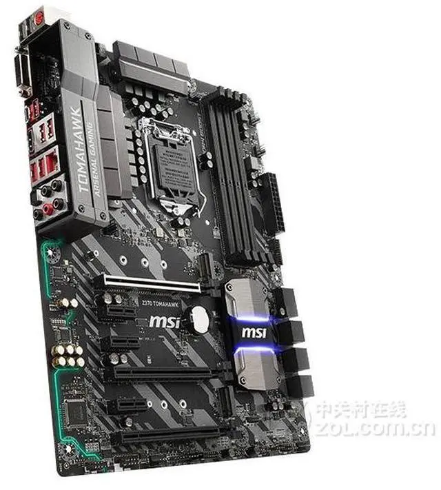 Alt view image 2 of 3 - MSI Z370 TOMAHAWK Intel Z370 LGA 1151 DDR4 64GB ATX Motherboard