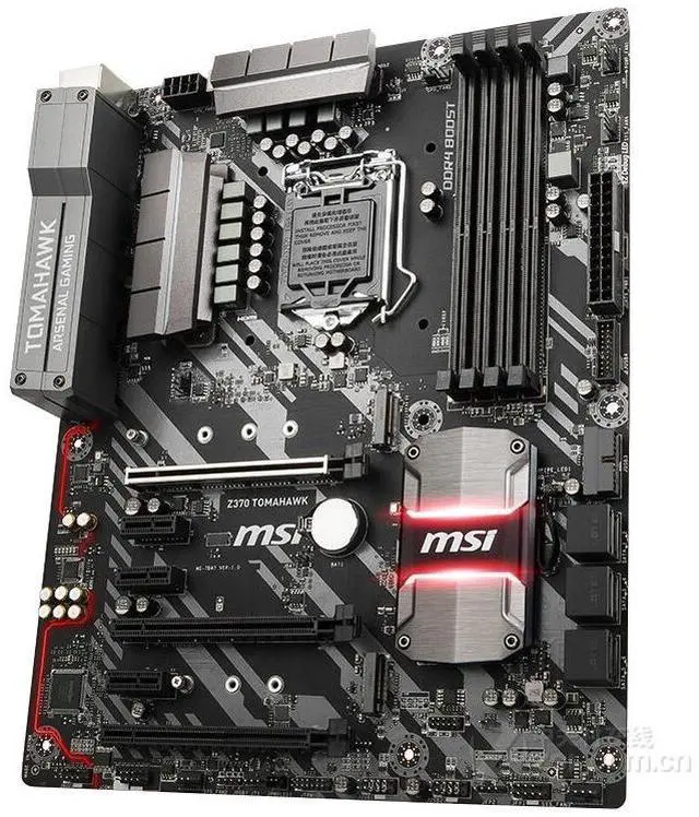Alt view image 3 of 3 - MSI Z370 TOMAHAWK Intel Z370 LGA 1151 DDR4 64GB ATX Motherboard