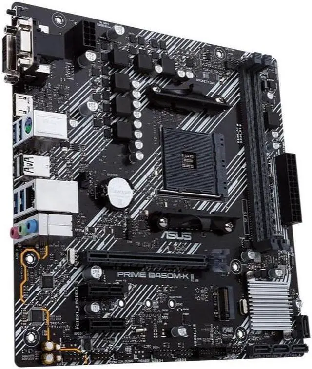 Alt view image 2 of 3 - ASUS PRIME B450M-K II Socket AM4 DDR4 32GB Micro ATX Motherboard