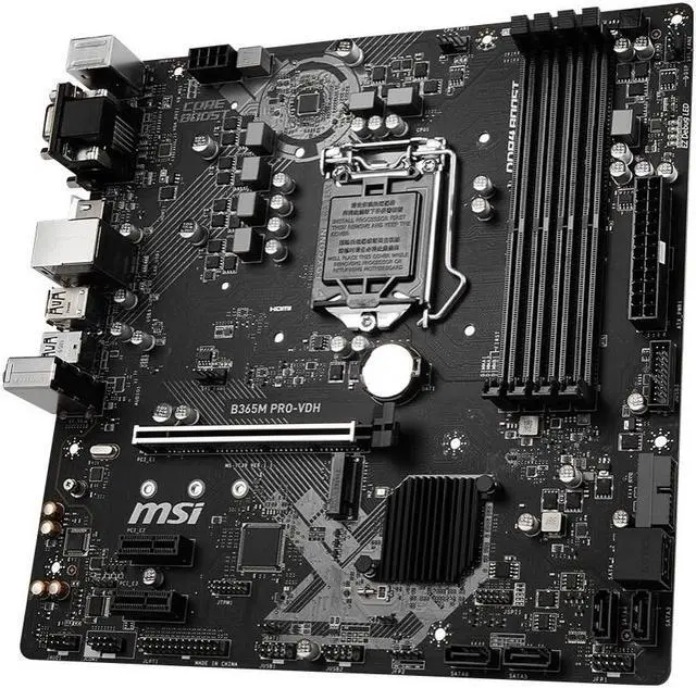 Alt view image 2 of 4 - MSI B365M PRO-VDH Intel B365 LGA 1151 DDR4 64GB Micro ATX Motherboard