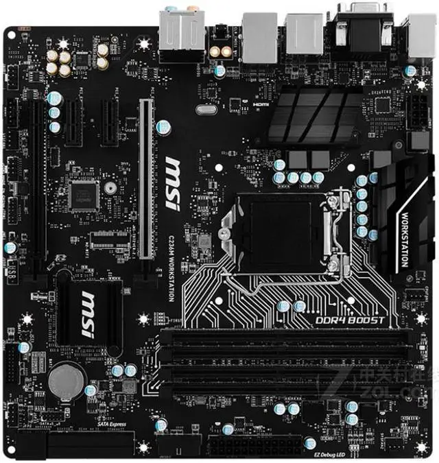 Main image of MSI C236M WORKSTATION Intel C236 LGA 1151 DDR4 64GB Micro ATX Motherboard