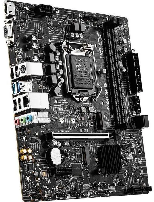 Alt view image 4 of 5 - MSI H510M BOMBER Intel H510 LGA 1200 DDR4 64GB Micro ATX Motherboard