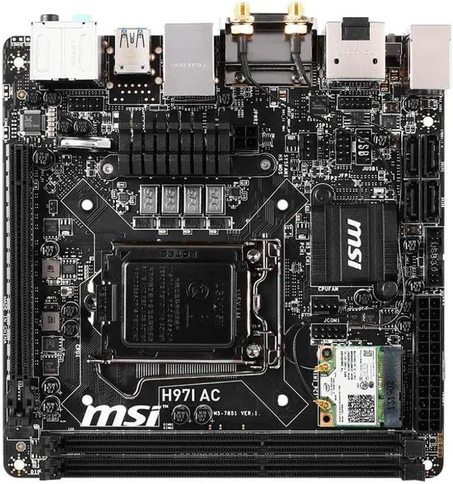Alt view image 8 of 11 - MSI H97I AC LGA 1150 Intel H97 HDMI SATA 6Gb/s USB 3.0 Mini ITX Intel Motherboard