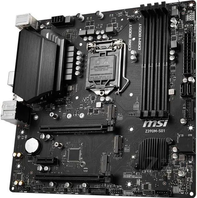 Alt view image 9 of 11 - MSI Z390M-S01 LGA 1151 Intel Z390 DDR4 Dual M.2 USB3.1 Micro ATX Motherboard
