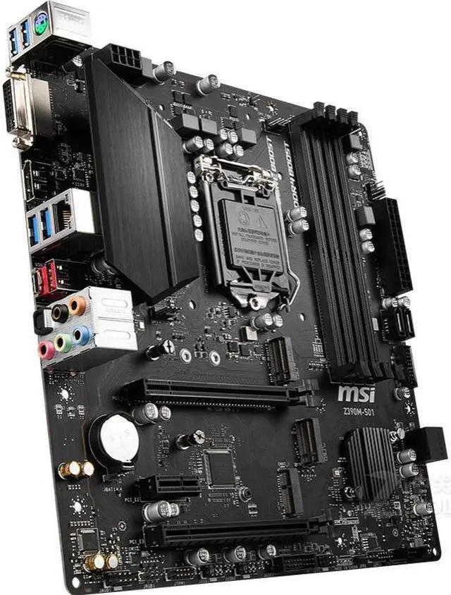 Alt view image 10 of 11 - MSI Z390M-S01 LGA 1151 Intel Z390 DDR4 Dual M.2 USB3.1 Micro ATX Motherboard