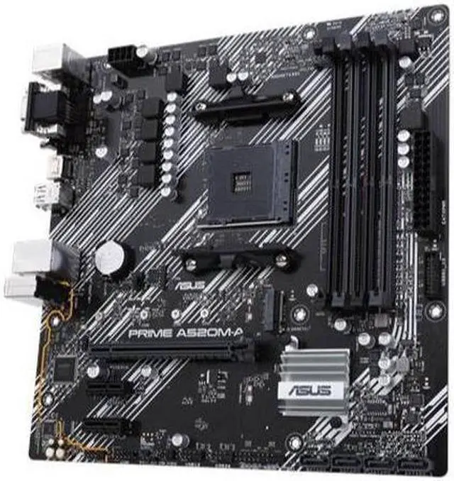 Alt view image 3 of 4 - ASUS PRIME A520M-A Socket AM4 DDR4 128GB Micro ATX Motherboard