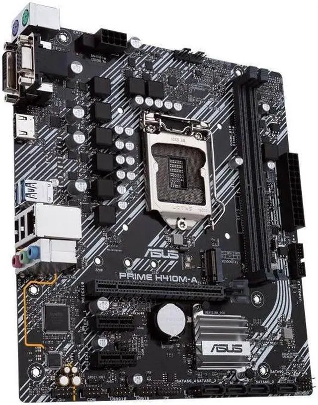 Alt view image 3 of 4 - ASUS PRIME H410M-A LGA 1200 DDR4 64GB Micro ATX Motherboard