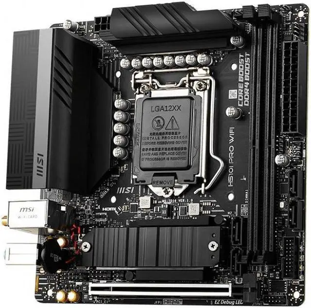 Alt view image 3 of 4 - MSI H510I PRO WIFI Intel H510 LGA 1200 DDR4 64GB Mini-ITX Motherboard