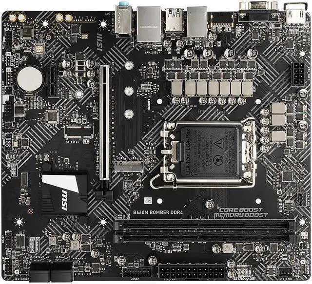 Main image of MSI B660M BOMBER DDR4 Intel B660 LGA 1700 DDR4 64GB Micro ATX Motherboard
