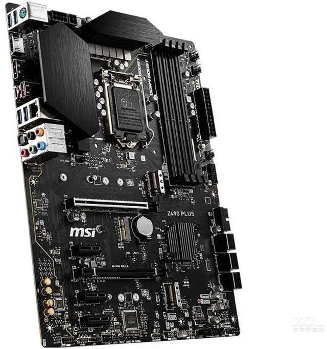 Alt view image 4 of 5 - MSI Z490 PLUS Intel Z490 LGA 1200 DDR4 128GB ATX Motherboard