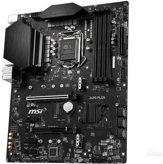 Alt view image 3 of 5 - MSI Z490 PLUS Intel Z490 LGA 1200 DDR4 128GB ATX Motherboard
