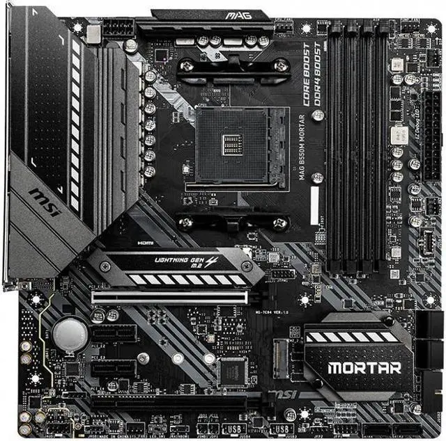 Main image of MSI MAG B550M MORTAR AMD B550 Socket AM4 DDR4 128GB Micro ATX Motherboard