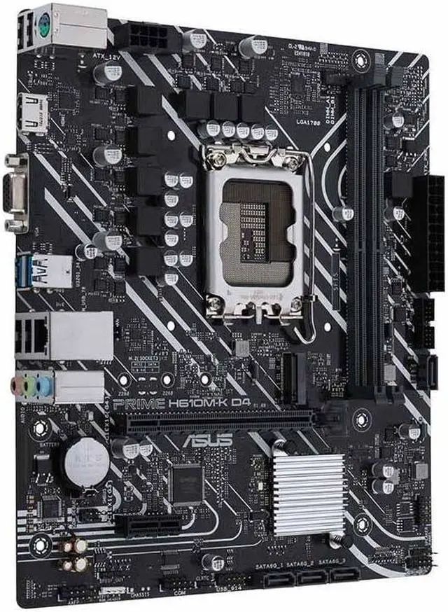 Alt view image 2 of 4 - ASUS PRIME H610M-K D4 LGA 1700 DDR4 64GB Micro ATX Motherboard