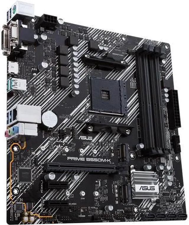 Alt view image 2 of 3 - ASUS PRIME B550M-K Socket AM4 DDR4 128GB Micro ATX Motherboard