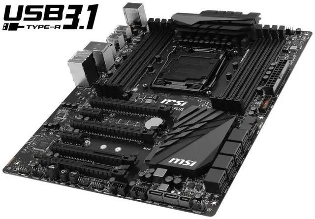 Alt view image 10 of 11 - MSI X99A SLI PLUS LGA 2011-v3 DDR4 Intel X99 SATA 6Gb/s USB 3.1 USB 3.0 ATX Intel Motherboard Desktop Mainboard with i7-5820K 6C12T