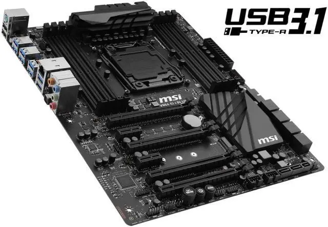 Alt view image 9 of 11 - MSI X99A SLI PLUS LGA 2011-v3 DDR4 Intel X99 SATA 6Gb/s USB 3.1 USB 3.0 ATX Intel Motherboard Desktop Mainboard with i7-5820K 6C12T