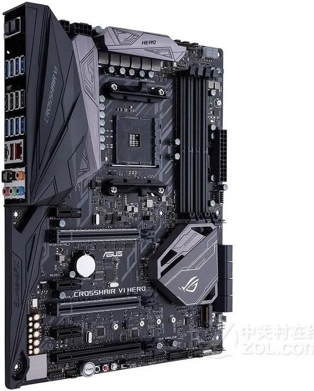 Alt view image 2 of 7 - ASUS ROG CROSSHAIR VI HERO Socket AM4 DDR4 64GB ATX Motherboard