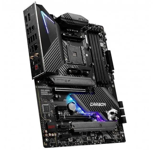 Alt view image 4 of 5 - MSI MPG B550 GAMING CARBON WIFI AM4 AMD B550 SATA 6Gb/s ATX AMD Motherboard