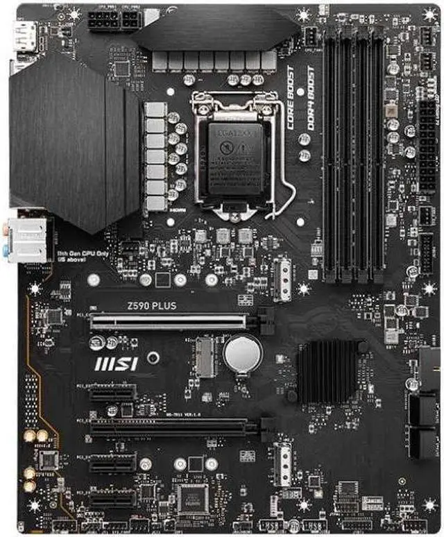 Main image of MSI Z590 PLUS Intel Z590 LGA 1200 DDR4 128GB ATX Motherboard