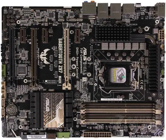 Alt view image 2 of 4 - ASUS SABERTOOTH Z97 MARK 1 LGA 1150 DDR3 32GB ATX Motherboard