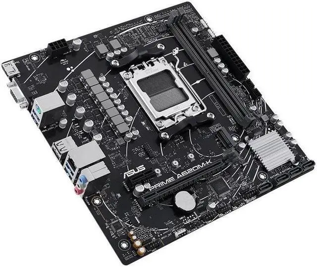 Alt view image 3 of 4 - ASUS PRIME A620M-K Socket AM5 DDR5 64GB Micro ATX Motherboard