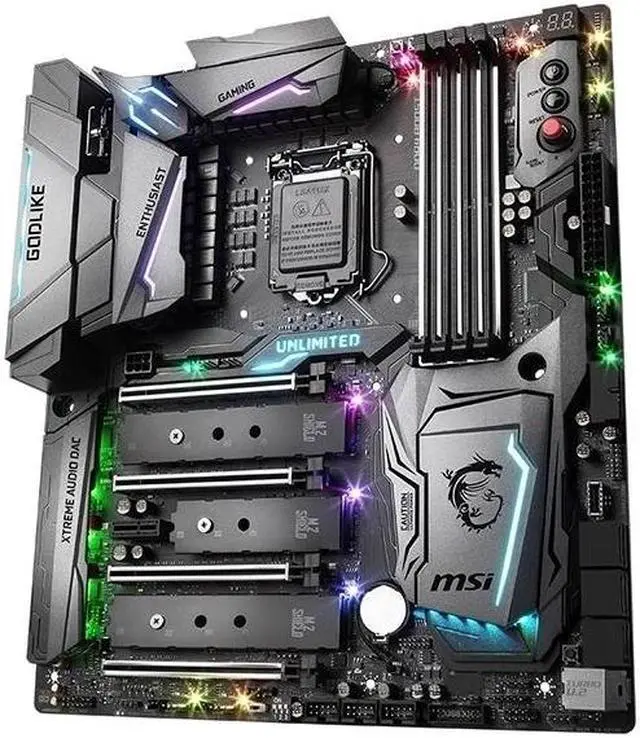 Alt view image 2 of 4 - MSI Z370 GODLIKE GAMING Intel Z370 LGA 1151 DDR4 64GB E-ATX Motherboard