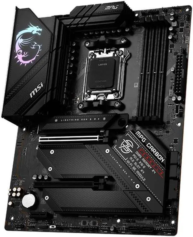 Alt view image 2 of 4 - MSI MPG B650 CARBON WIFI AMD B650 Socket AM5 DDR5 256GB ATX Motherboard